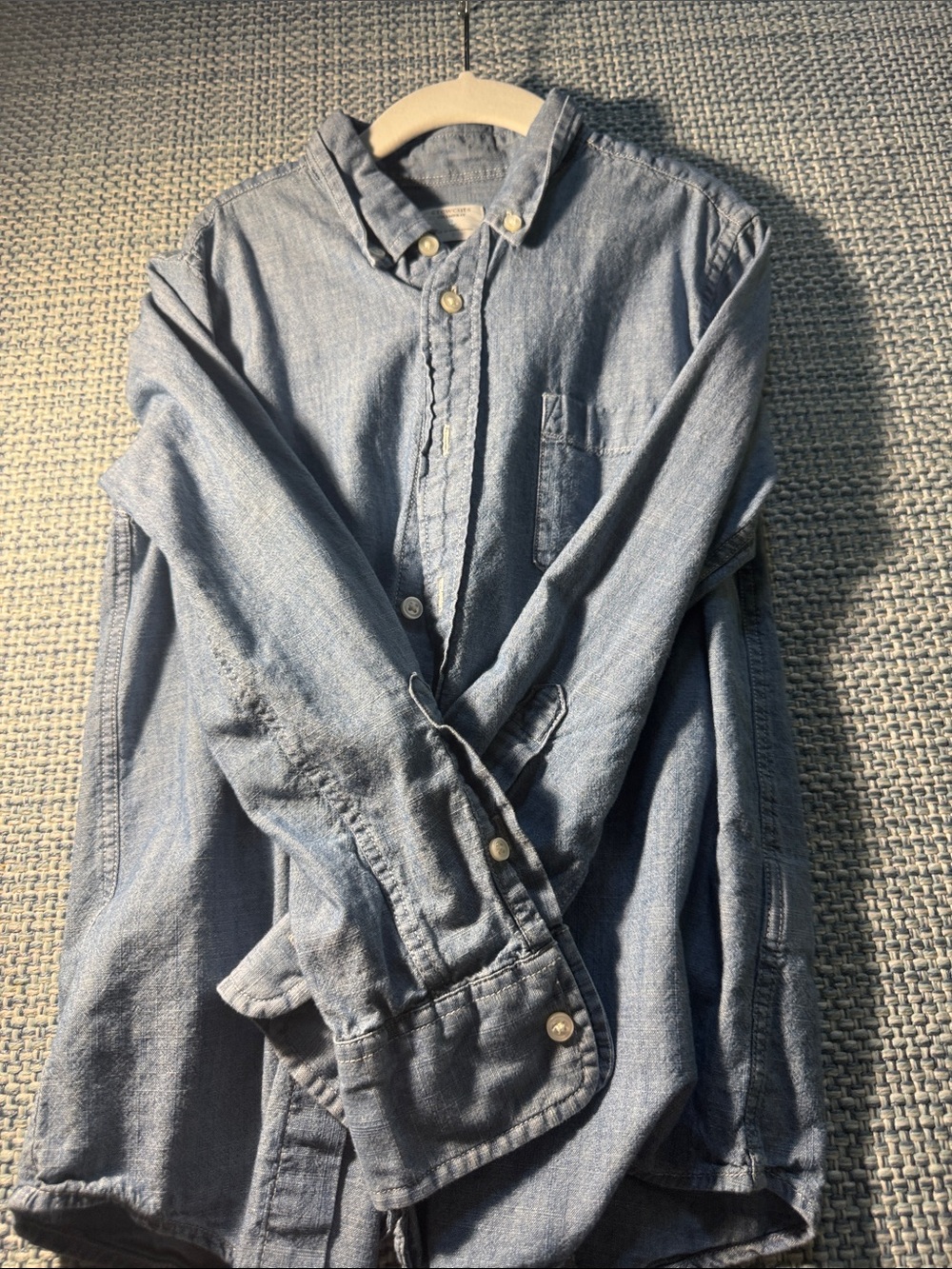 Crewcuts Light Blue Denim Button-Down Shirt